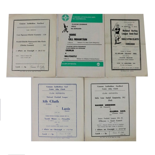 745 - G.A.A.: Football & Hurling, 1960's-80's, a group of five Official Match Programmes to include:* ... 