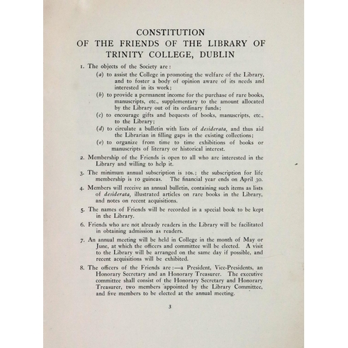 845 - Bibliographical Periodical:  T.C.D. - Annual Bulletin of Friends of T.C.D. Library, 1946, 1948, 1950... 