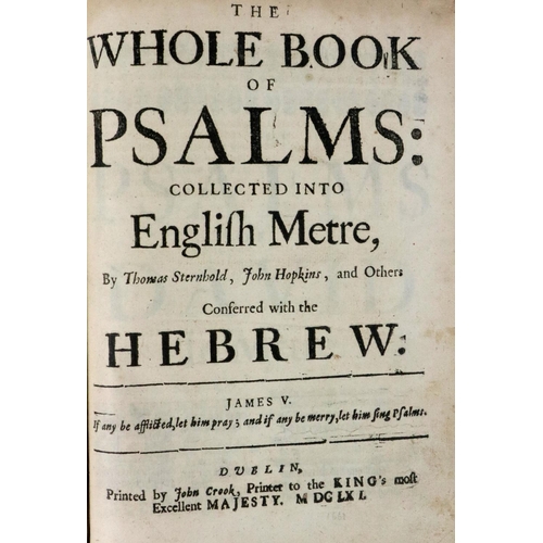 851 - Co. Louth ProvenanceEarly Dublin Printing: Book of Common Prayer, plus The Psalter or Psalms of Davi... 