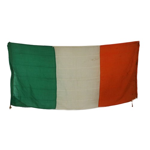 615 - The Curragh Camp Tri-Colour Tricolour Flag: A Free State Tricolor Flag, machine stitched, approx. 18... 