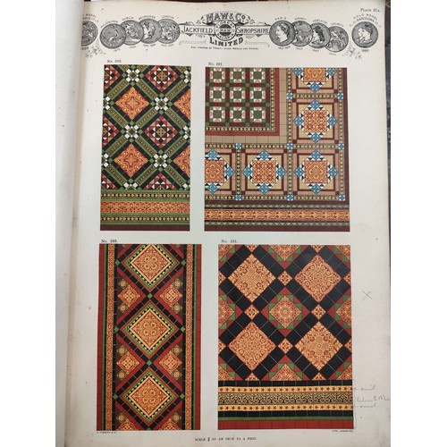 318 - Coloured Catalogues: Maw's Patterns... Mosaics - Incised and Intaglio Tile Pavements, folio n.d... 