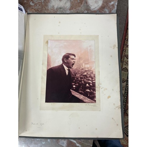 633 - [Collins (Michael)] An original sepia Photograph, signed  Lafayette, of Michael Collins speaking or ... 