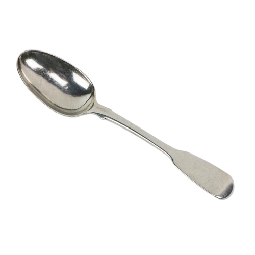 66 - A silver fiddle pattern Teaspoon, London c. 1826, by William Eaton. (1)