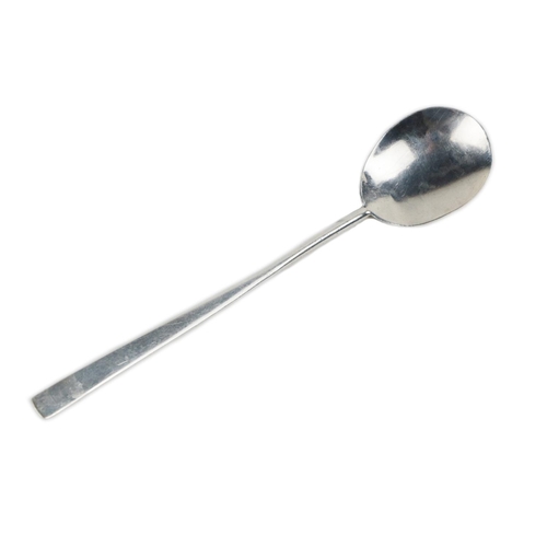 80 - A silver Jam Spoon, London 1923, with a shallow oval bowl and a flat tapered stem, by JB & Co. L... 