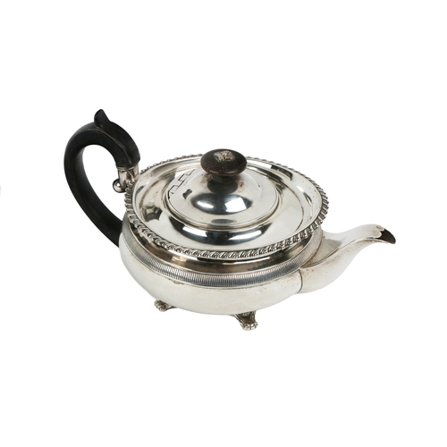 110 - An attractive 19th Century English silver Teapot, by B.C. & N. (London) c 1868, the hinged top w... 