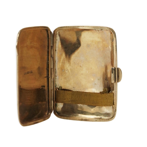 182 - A 9ct gold single sided Cigarette Case, Birmingham c. 1942, the case is plain with initials 