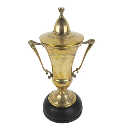 184 - The Ladbroke Epsom Gold Cup, 1963Horse Racing:  An important silver gilt two handled Trophy, by Mapp... 