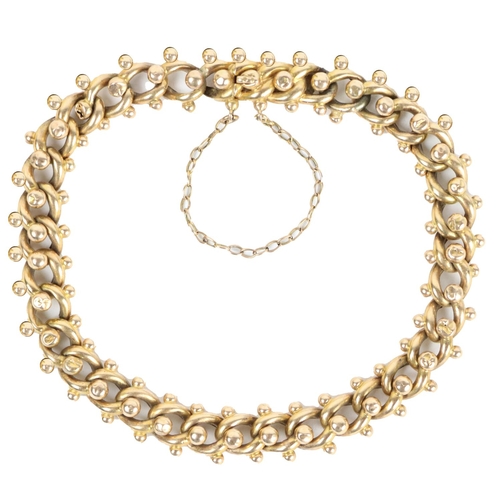 189 - A Ladies 9ct gold ornate link Chain, with box catch, approx. 14.5gms (some wear). (1)... 