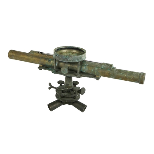 316 - A rare and scarce 18th Century brass Theodolite Instrument, by J. Bennett of London, (signed with et... 