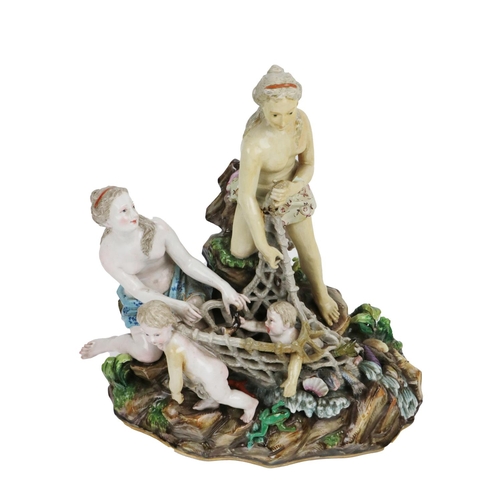 329 - A 19th Century porcelain Meissen Figure Group, 