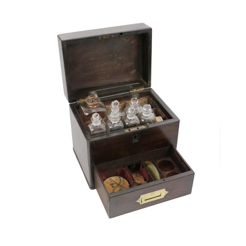 339 - A Georgian period mahogany cased Apothecary Set, the hinged top opening to reveal a fitted interior ... 