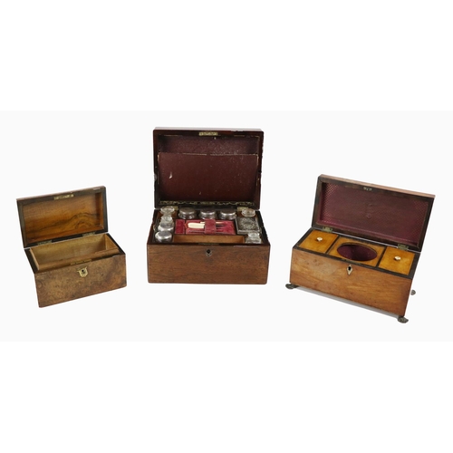 346 - A Victorian mahogany cased Ladies Vanity Box, with lift top and fitted interior with various accoutr... 