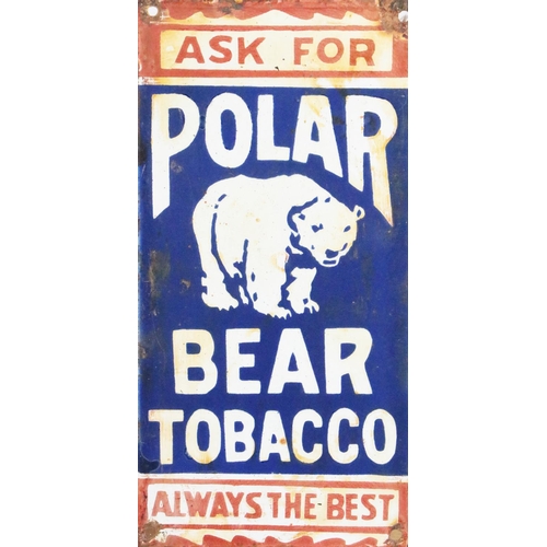 368 - Advertisement: A Vintage miniature Sign for 'Ask for Polar Chewing and Smoking Tobacco' Luhrman and ... 