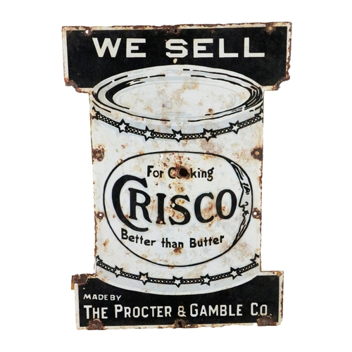 398 - Advertisement: A shaped Vintage enamel Sign for 