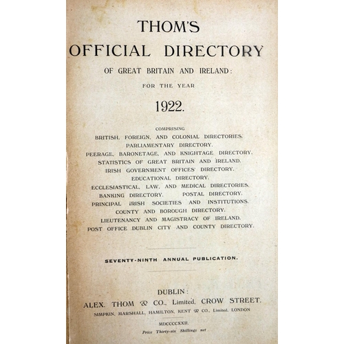 358 - Periodical:  Thoms Official Directory, a collection including the following years:* 1864, ... 