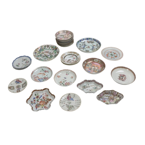 235 - A large collection of late 18th Century and 19th Century Chinese Pots, Saucers, Cups & Bowls, of... 