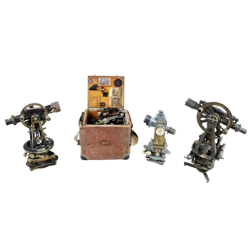 317 - A 19th Century Theodolite of metal and brass form, on rotating base; together with another late 19th... 