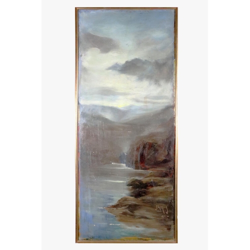 466 - 20th / 21st CenturyPair of Pier Paintings Highland Lake Scenes,