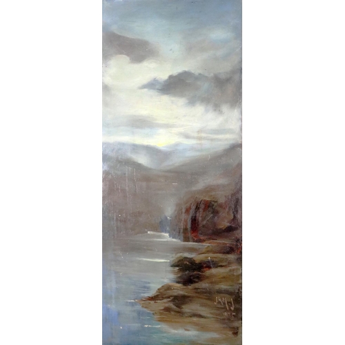 466 - 20th / 21st CenturyPair of Pier Paintings Highland Lake Scenes,