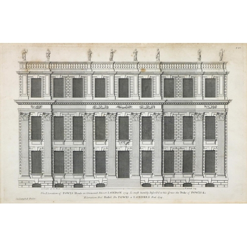 463 - Prints:  A set of three black and white Engravings by Charles Campbell, depicting Roehampton House, ... 