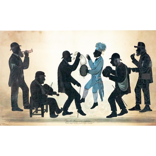 617 - Stephen O'Driscoll Irish (1825-1895)A group of 8 original Silhouette Conversation Pieces, as follows... 