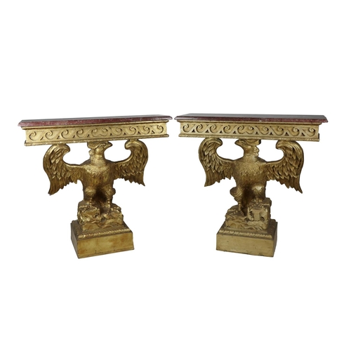 699 - An attractive and neat pair of George III style gilded Console Tables, in the manner of William Kent... 