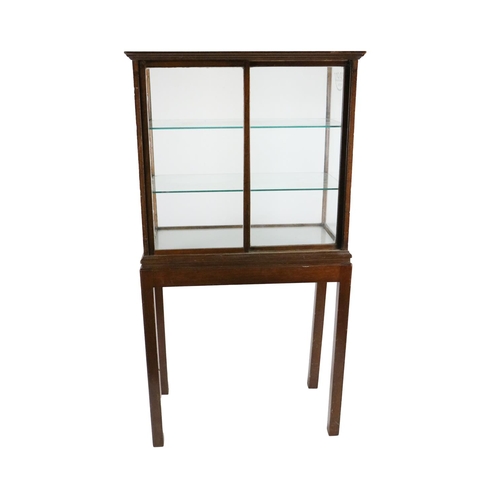 746 - A Vintage wooden cased Shop Display Cabinet on stand, 'Terry-York' with glazed sides and adjustable ... 