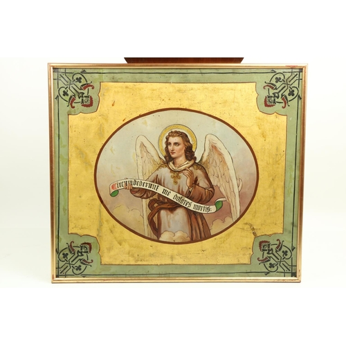 807 - 19th Century Pre-Raphaelite Style Set of 4 attractive painted Panels, each depicting angels, with mu... 