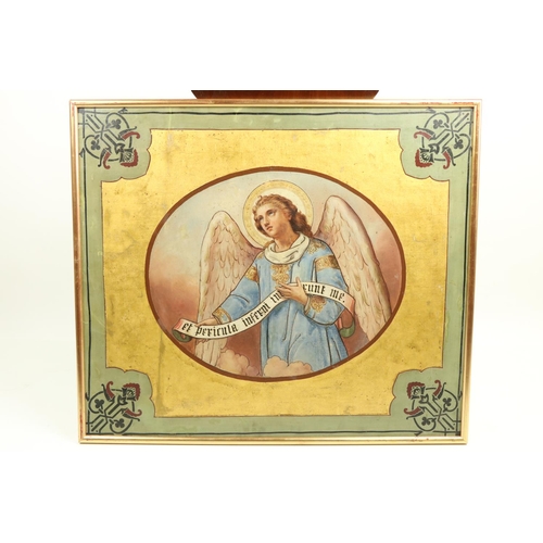 807 - 19th Century Pre-Raphaelite Style Set of 4 attractive painted Panels, each depicting angels, with mu... 