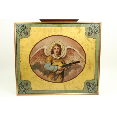 807 - 19th Century Pre-Raphaelite Style Set of 4 attractive painted Panels, each depicting angels, with mu... 