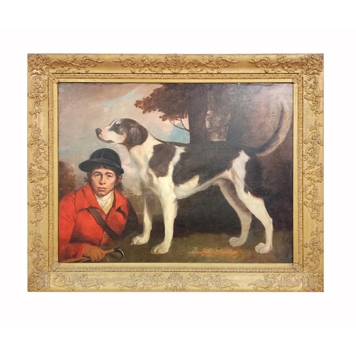 818 - Circle of George Morland (1763-1804)“Dasher and Slasher, Famous Hounds of Duke of Grafton Pack”, a p... 