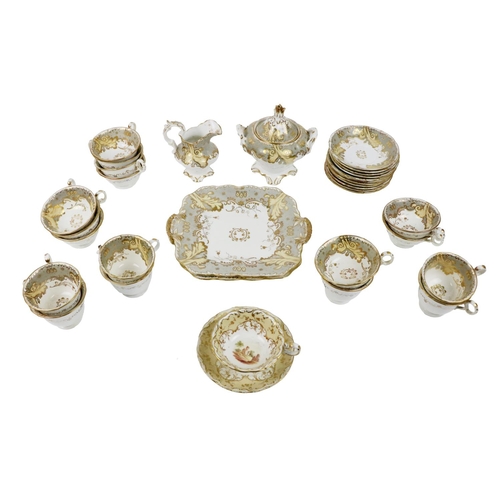 910 - A Crown Derby porcelain part Service, comprising Coffee & Tea Cups, Jug, Saucers, Sugar Bowl and... 