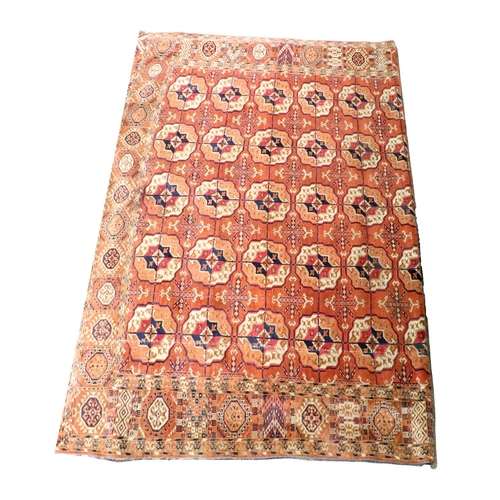 444 - A fine quality 19th Century Middle Eastern Carpet. the overall claret ground with multiple geometric... 