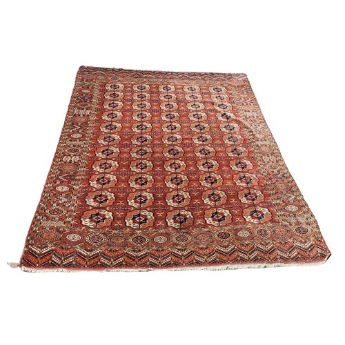 444 - A fine quality 19th Century Middle Eastern Carpet. the overall claret ground with multiple geometric... 