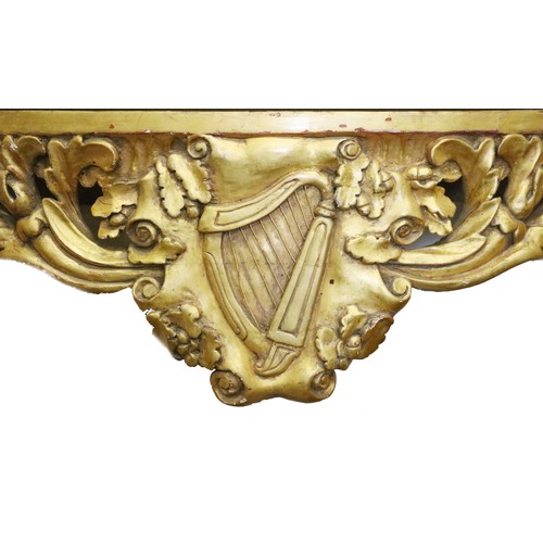 808 - Irish Victorian Giltwood Side Table and Mirror, by Arthur Jones, 135 St Stephens Green, Dublin, 1853... 