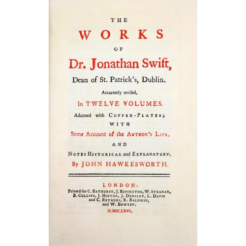 1 - In Fine Contemporary BindingSwift - Hawkesworth (John) The Works of Jonathan Swift, Dean of St. Patr... 