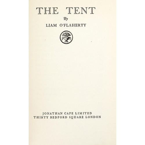 100 - O'Flaherty (Liam) The Tent, Lond. 1926.  First Edn., Signed by author, on front ... 