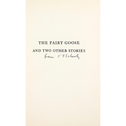 102 - Signed by The AuthorO'Flaherty (Liam) The Fairy Goose and Two Other Stories, 12mo New York 1927.  Li... 