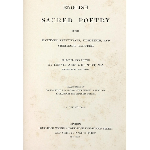 11 - Binding: Willmott (R.A.) English Sacred Poetry, 4to L. (Routledge, Warne etc.) 1863, New E... 