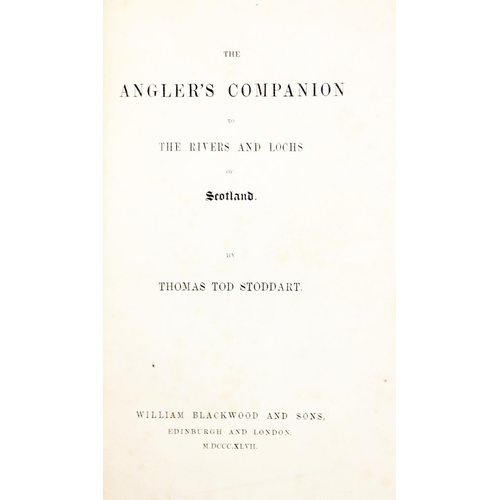 110 - Fishing: Stoddart (Thos. Tod) The Angler's Companion to the Rivers and Lochs of Scotland, 8vo Edin. ... 