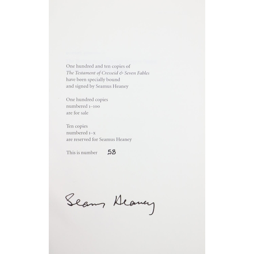 16 - Both Signed by AuthorHeaney (Seamus) District and Circle, 8vo London 2006. Lim. Edn. No. 2... 