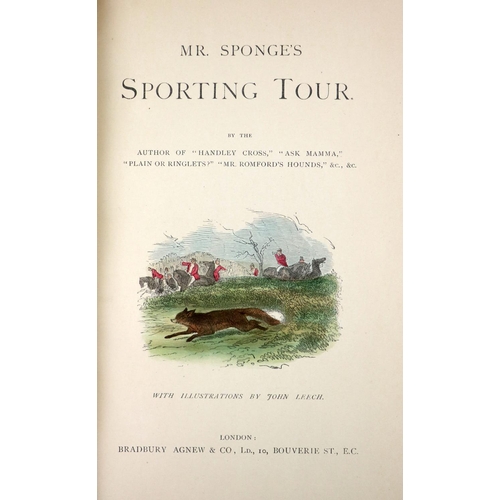 19 - In Fine BindingsWith Numerous Hand-Coloured PlatesSurtees (Rob. Smith) The Sporting Novels of ..., 7... 