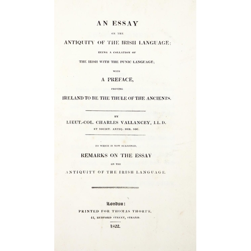 20 - Vallencey (Lt. Gen. Chas.) An Essay on the Antiquity of the Irish Language, 8vo Lond. 1822... 