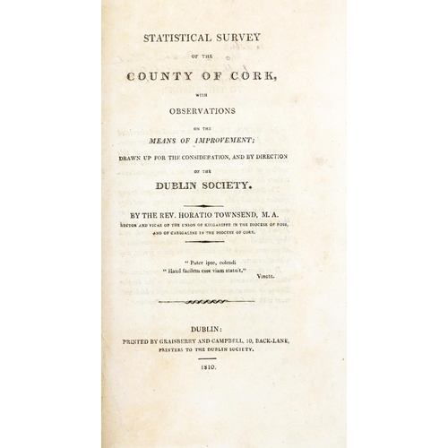 34 - R.D.S.:  Townsend (Rev. Hor.) Statistical Survey of the County of Cork, with Observations on the Mea... 