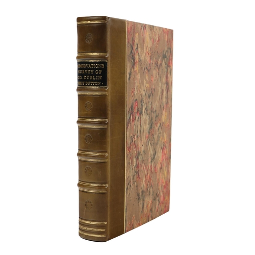 38 - Dutton (Hely) Observations on Mr. Archer's Statistical Survey of the County of Dublin, tall 8vo... 