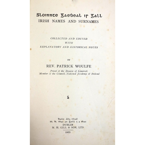 6 - Wolfe (Rev. Patrick) Sloinnte Gaedheal is Gall, Irish Names  and Surnames. D. 1923. F... 