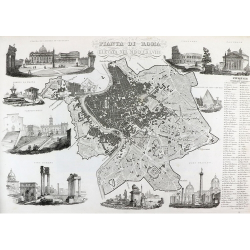 71 - Engravings: 70 Principali Vedute di Roma 1861, Vues de Rome & ses environs... Oblong folio ... 