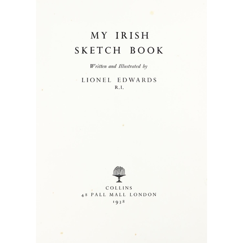 74 - Edwards (Lionel) My Irish Sketch Book, 4to L. (Collins) 1938, First Edn., cold. frontis & i... 