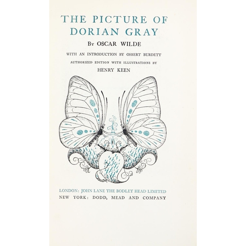 136 - Wilde (Oscar) The Picture of Dorian Gray, roy 8vo Lond. (John Lane, Bodley Head) & N.Y. 1925. Fi... 