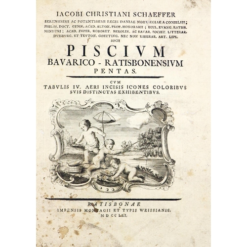 153 - Shaffer (Jacob Christian) Piscium Bavarico - Ratisbonevium Pentas, 4o First Edn., Ratisbon... 